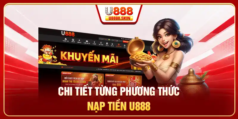Chi tiết từng phương thức nạp tiền U888